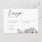 Las Vegas Bruiloft Traditionele RSVP Maaltijden Op Informatiekaartje (Voorkant)