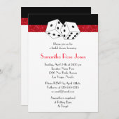 Las Vegas Bruiloft Vrijgezellenfeest Rode dobbelst Kaart (Voorkant / Achterkant)