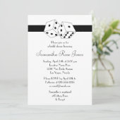 Las Vegas bruiloft Vrijgezellenfeest zwart dobbels Kaart (Staand voorkant)