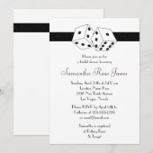 Las Vegas bruiloft Vrijgezellenfeest zwart dobbels Kaart (Voorkant / Achterkant)