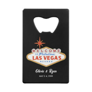 Las Vegas bruiloft welkom cadeau Creditkaart Flessenopener