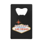 Las Vegas bruiloft welkom cadeau Creditkaart Flessenopener (Achterkant)
