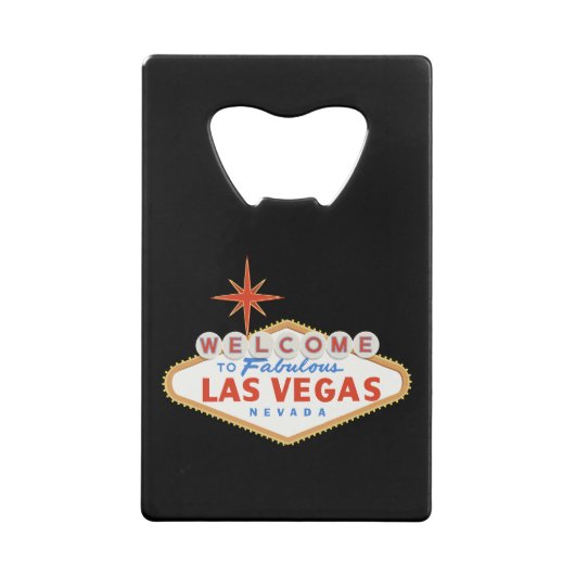 Las Vegas bruiloft welkom cadeau Creditkaart Flessenopener (Achterkant)