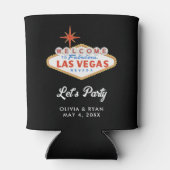 Las Vegas Bruiloft Zwembad Dag Favor Blikjeskoeler (Achterkant)