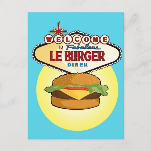 Las Vegas Burger Diner Briefkaart (Voorkant)