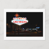 Las Vegas by night Save the Date Card Aankondigingskaart (Voorkant)