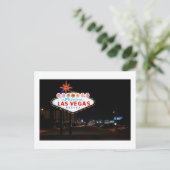 Las Vegas by night Save the Date Card Aankondigingskaart (Staand voorkant)