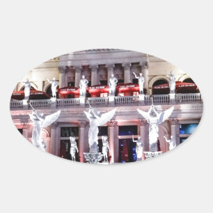 Las Vegas Caesars Palace Forum Architecture Nevada Ovale Sticker