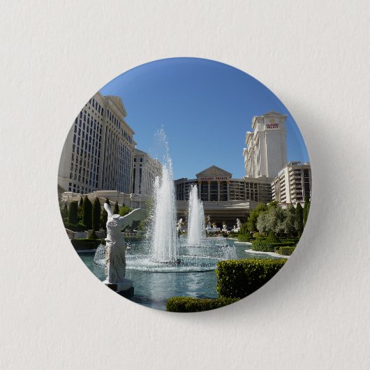 Las Vegas Caesars Palace Fountain Ronde Button 5,7 Cm (Voorkant)