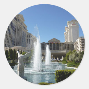 Las Vegas Caesars Palace Fountain Ronde Sticker