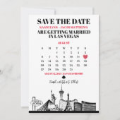 Las Vegas Calendar Save the Date Kaart (Voorkant)