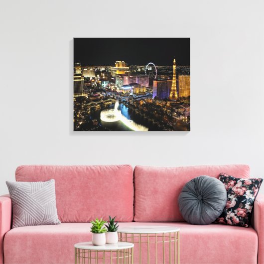 Las Vegas Canvas Afdruk (Insitu (Woonkamer))