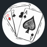 Las Vegas Card Deck Ronde Sticker<br><div class="desc">Las Vegas Card Deck Wedding Season Ideas Weddings Design</div>