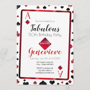 Las Vegas Casino 50 en Fabulous Birthday Kaart