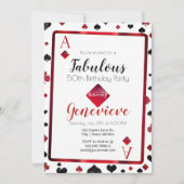 Las Vegas Casino 50 en Fabulous Verjaardag Kaart (Voorkant)