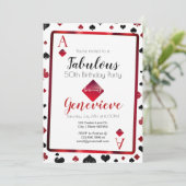 Las Vegas Casino 50 en Fabulous Verjaardag Kaart (Staand voorkant)