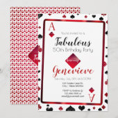 Las Vegas Casino 50 en Fabulous Verjaardag Kaart (Voorkant / Achterkant)