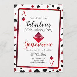 Las Vegas Casino 50 en Fabulous Verjaardag Kaart