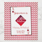 Las Vegas Casino 50 en Fabulous Verjaardag Wijn Etiket (Enkel label)