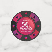 Las Vegas Casino 50 & Fantastisch Verjaardagsfeest Confetti (Kleine voorkant)