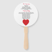 Las Vegas Casino Ace of Hearts Trouwprogramma Fan Handwaaier (Achterkant)