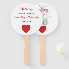 Las Vegas Casino Ace of Hearts Trouwprogramma Fan Handwaaier