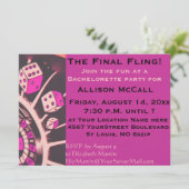 Las Vegas Casino Bachelorette Party Kaart (Staand voorkant)