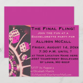 Las Vegas Casino Bachelorette Party Kaart (Voorkant / Achterkant)