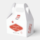 Las Vegas Casino bestemming bruiloft rood wit Bedankdoosjes (Voorkant Zijde)