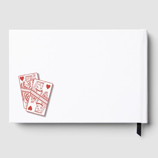 Las Vegas Casino bestemming bruiloft rood wit Gastenboek (Achterkant)