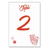 Las Vegas Casino bestemming bruiloft rood wit Kaart (Achterkant)