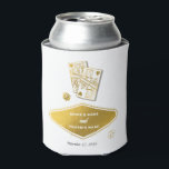 Las Vegas Casino Bestemming Huwelijk Goud Wit Blikjeskoeler<br><div class="desc">Een unieke hand getekend Las Vegas Casino thema bruiloft ontwerp. Een moderne bestemming Las Vegas,  Nevada bruiloft thema met speelkaarten,  casino gokken thema illustraties. Een gouden en witte Las Vegas bruiloft koelbox voorkeur ontwerp ideaal voor casinothema bruiloften. Bijpassende huwelijksuitnodigingen en andere briefpapier items zijn ook beschikbaar.</div>