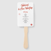 Las Vegas Casino Bestemming Huwelijk Rood Handwaaier (Voorkant)