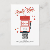 Las Vegas Casino Bestemming Huwelijk Rood Informatiekaartje (Voorkant)