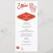 Las Vegas Casino Bestemming Huwelijk Rood Menu (Voorkant)