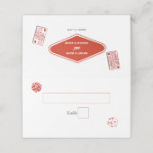 Las Vegas Casino Bestemming Huwelijk Rood Plaatskaartje (Buitenkant ongevouwen)