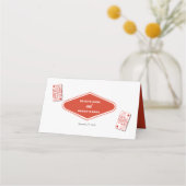 Las Vegas Casino Bestemming Huwelijk Rood Plaatskaartje (Achterkant)