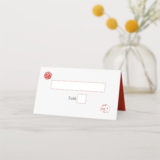 Las Vegas Casino Bestemming Huwelijk Rood Plaatskaartje (Voorkant)