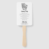 Las Vegas Casino Bestemming Huwelijk Zwart Handwaaier (Achterkant)