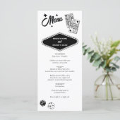 Las Vegas Casino Bestemming Huwelijk Zwart Menu (Staand voorkant)