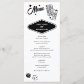 Las Vegas Casino Bestemming Huwelijk Zwart Menu (Voorkant)
