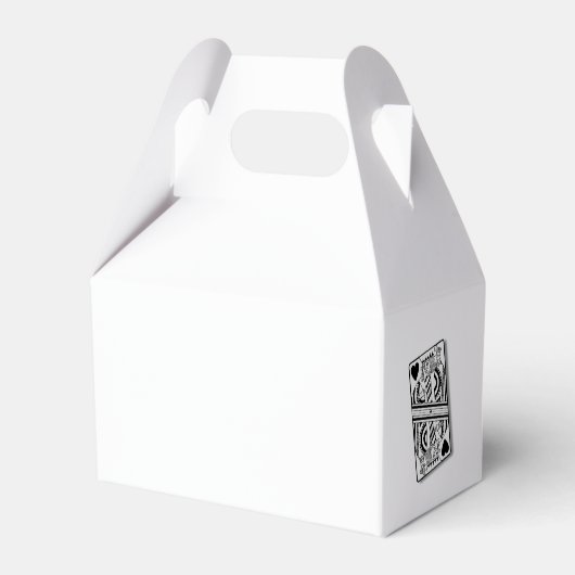 Las Vegas Casino Bestemming Huwelijk Zwart Wit Bedankdoosjes (Achterkant)