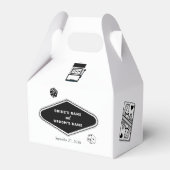 Las Vegas Casino Bestemming Huwelijk Zwart Wit Bedankdoosjes (Voorkant Zijde)