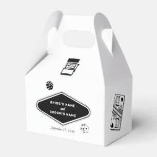 Las Vegas Casino Bestemming Huwelijk Zwart Wit Bedankdoosjes