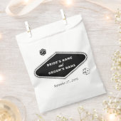 Las Vegas Casino Bestemming Huwelijk Zwart Wit Bedankzakje (Geknipt)