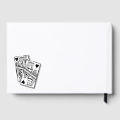 Las Vegas Casino Bestemming Huwelijk Zwart Wit Gastenboek (Achterkant)