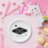 Las Vegas Casino Bestemming Huwelijk Zwart Wit Papieren Bordje (Feest)