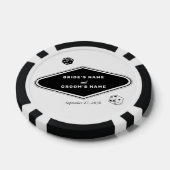 Las Vegas Casino Bestemming Huwelijk Zwart Wit Poker Chips (Enkel)