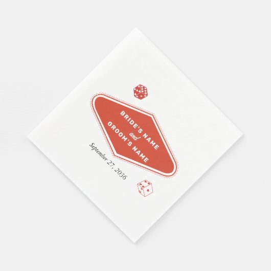Las Vegas Casino Bestemming Trouwrood Wit Servet (Hoek)