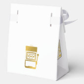 Las Vegas Casino Bestemming Wedding Gold Bedankdoosjes (Achterkant)
